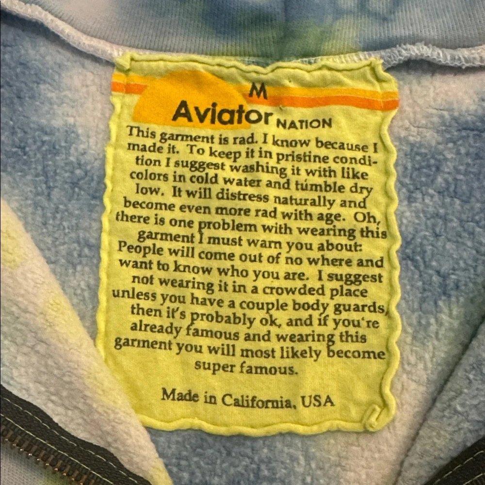 Aviator Nation Tie Dye Zip Hoodie - Picture 2 of 5